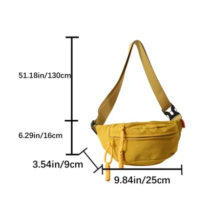 Casual Canvas Waist Chest Bag - Image 6