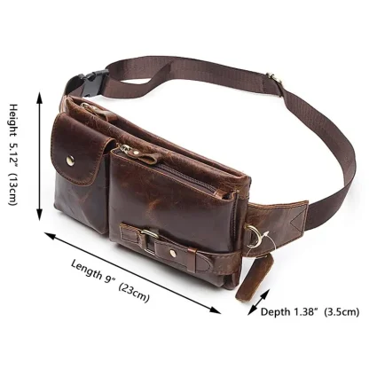 Classic Leather-Like Waist Pack - Image 5