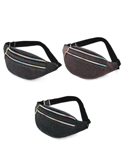 Colorful Zipper Style Waist Belt Bag - Image 5