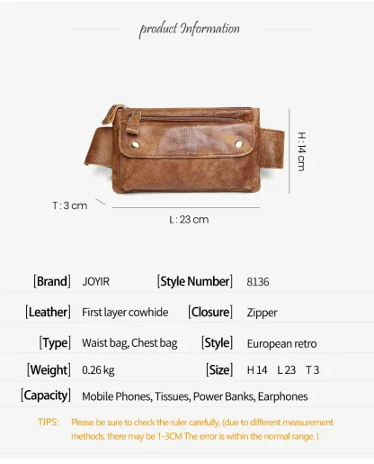 Vintage-Like Travel Chest Waist Bag - Image 4