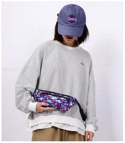 Casual Multicolor Adjustable Fanny Pack