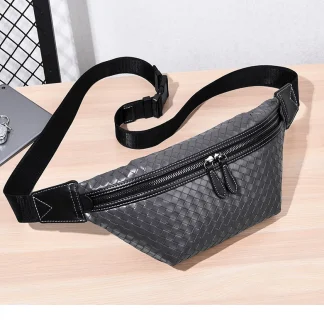 Woven PU Leather Waist Pack
