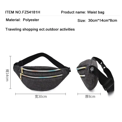 Colorful Zipper Style Waist Belt Bag - Image 6