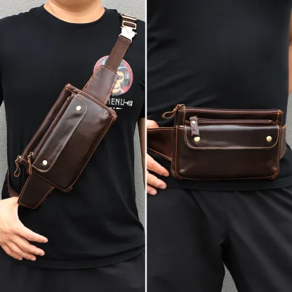 Vintage-Like Travel Chest Waist Bag - Image 3