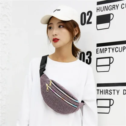 Colorful Zipper Style Waist Belt Bag - Image 4