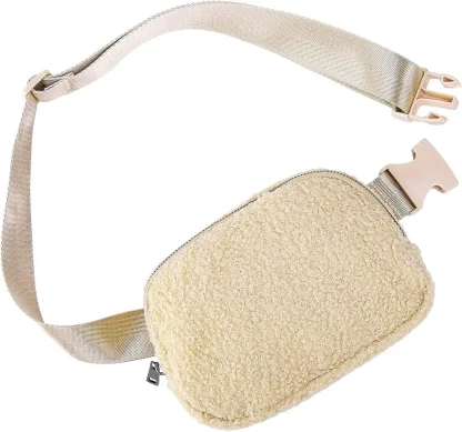 Mini Adjustable Strap Fleece Belt Bag - Image 4