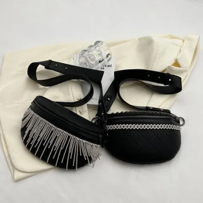 Tassel Rivet Waist Belt Bag - Image 4
