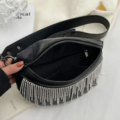 Tassel Rivet Waist Belt Bag - Image 5