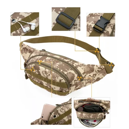 Camouflage Outdoor Utility Fanny Pack - Image 3