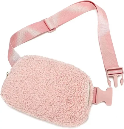 Mini Adjustable Strap Fleece Belt Bag - Image 5