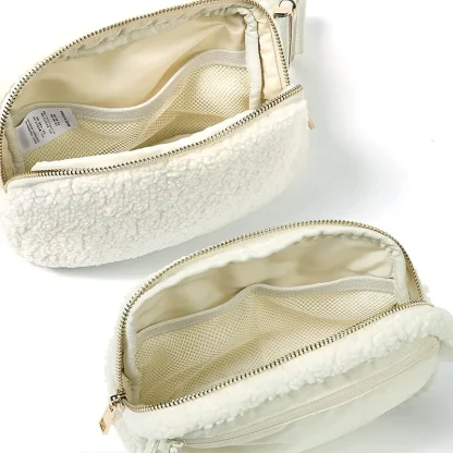 Mini Adjustable Strap Fleece Belt Bag - Image 6