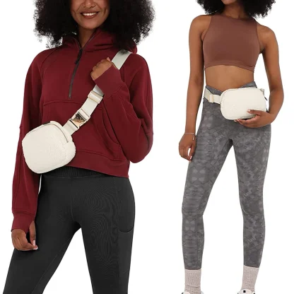 Mini Adjustable Strap Fleece Belt Bag