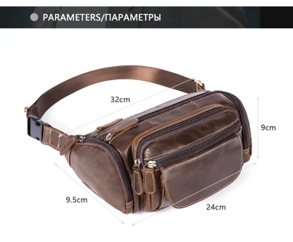 Travel Bum PU Leather Hip Bag - Image 4