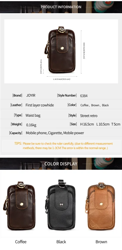 Waist Pack with Hook Travel Design - Image 3