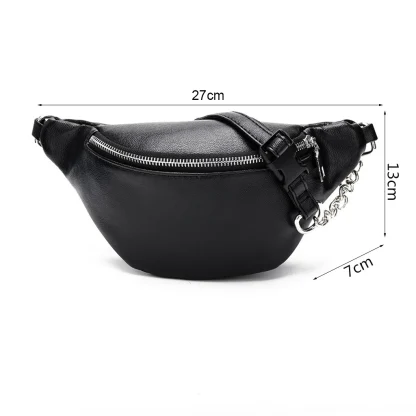 Elegant Metal Chain Belt Bag - Image 7