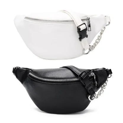 Elegant Metal Chain Belt Bag - Image 3