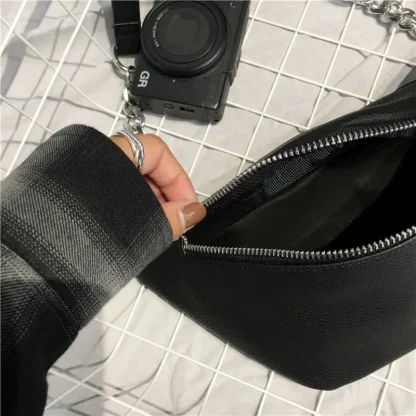 Elegant Metal Chain Belt Bag - Image 6