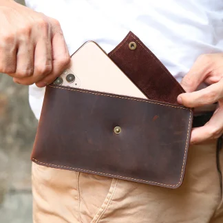 Leatherette Money Phone Pouch Belt Bag