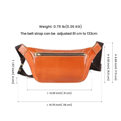 Travel Chest Zipper Waist Bag - Image 5