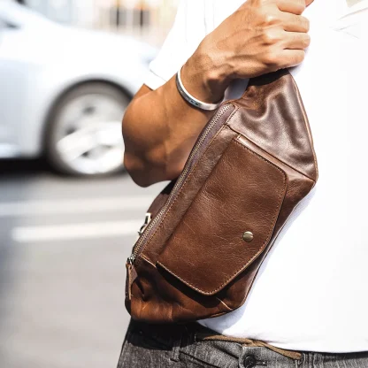 Vintage-Like Travel Chest Belt Bag - Image 2